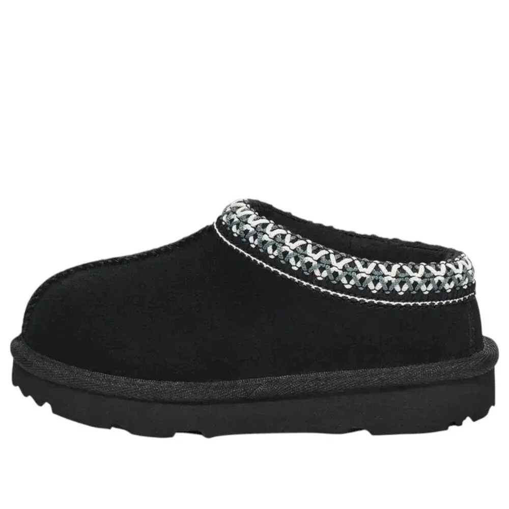 UGG Tasman II 1019066T-BLK Slippers Toddler 9 Black Suede Slip On Shoes RHS9070